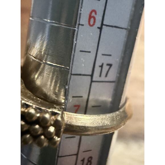 Avon Roseglow Ring with Rhinestone and Faux Pearls, Size 7, ca. 1973 - Picture 9 of 9